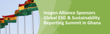 Banner with text "Inogen Alliance Sponsors 1st Africa Global ESG & Sustainability Reporting Summit in Ghana"